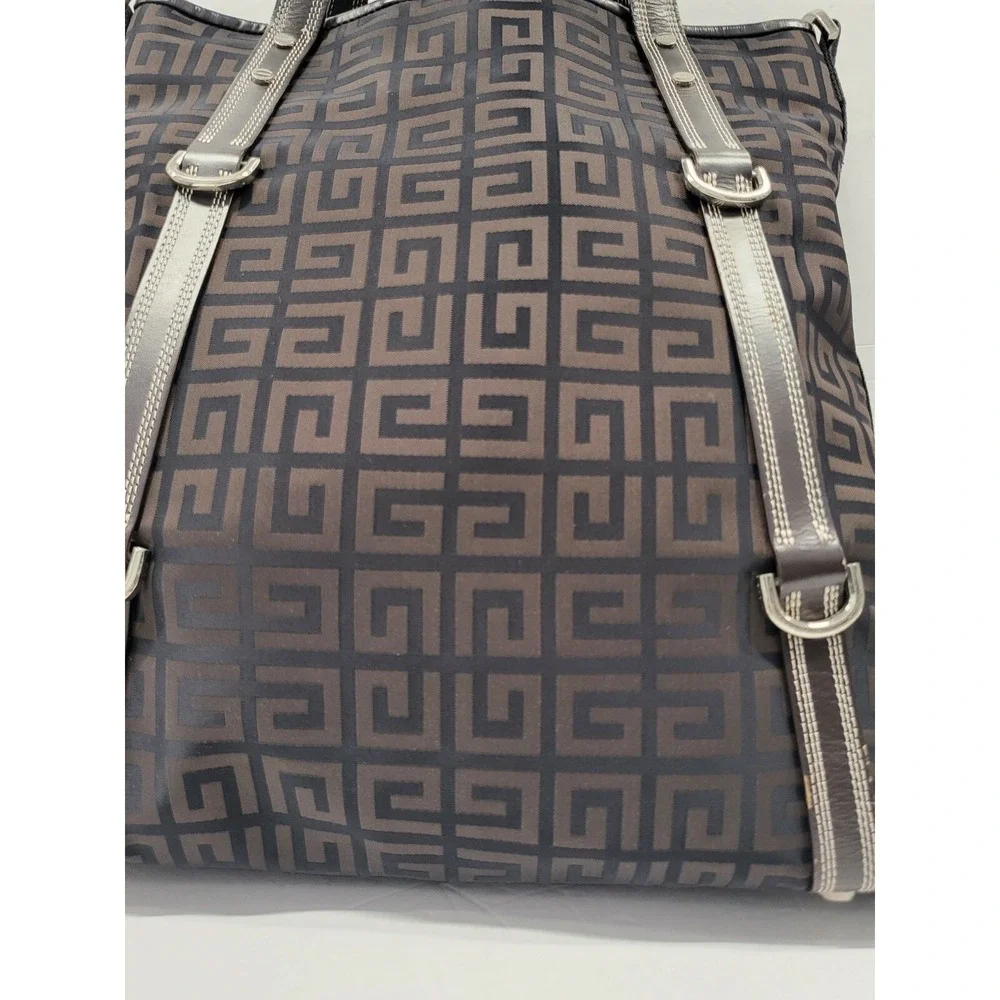 Auth GIVENCHY‎ 2Way Handbag Shoulder Bag Brown Nylon/Leather